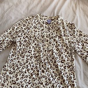 Animal print work shirt